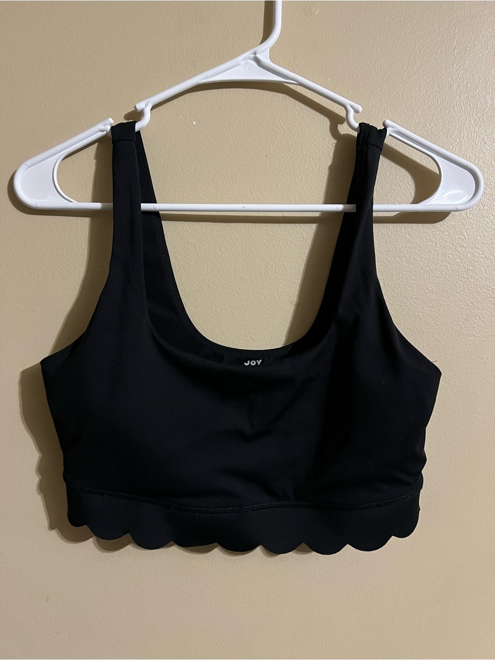 JoyLab Black Scalloped Sports Bralette